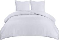 TRANKIELO® - Housse de couette 220x240 cm avec 2 taies d'oreiller 65x65 cm – Microfibre, Blanc, Durable