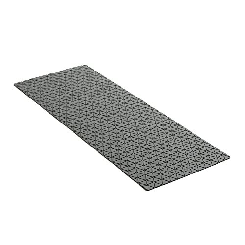 tatay Antislip badmat van rubber SBS - TP met 126 zuignappen, design diamond, grijs, afmetingen: 97 x 36 cm