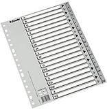 Esselte Alfabet van kunststof, PP, folieformaat, ECO-serie, grijs, 47139