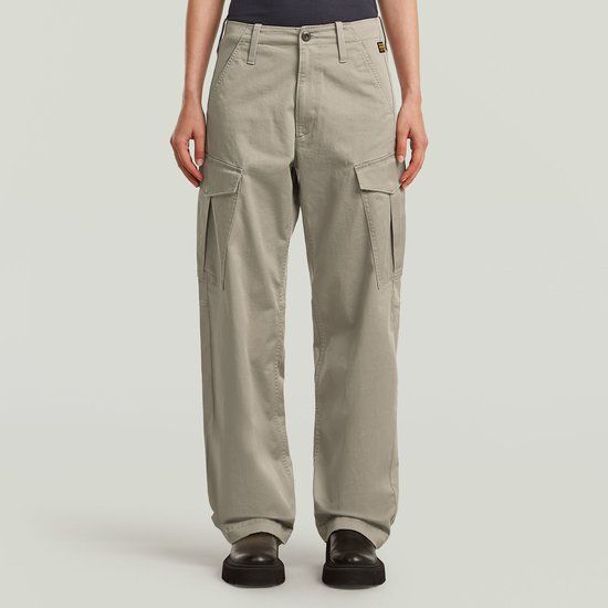 G-Star Loose Cargo Wmn Dames Broek Katoen Canvas Elephant Skin W29