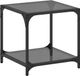 vidaXL Salontafel met zwart glazen blad 40x40x40 cm staal