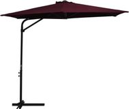 vidaXL Parasol met stalen paal 300 cm bordeauxrood