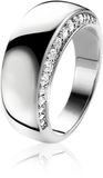 Zinzi Mart Visser by ZINZI zilveren ring glad wit MVR10