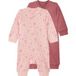 LUPILU Combinaison de nuit pour bébé, 2 pièces. (rosé/rose, 62-68)
