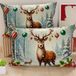 PETTI Artigiani Italiani - Paar kussenslopen 40 x 80 cm van microvezel, kerstdecoratie, voor slaapkamer, bank, woonkamer, set van 2 kussenslopen, kussensloop Xmas 4