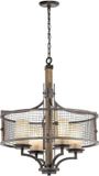 Arafura Lighting Industriële kroonluchter met kap Ahrendale | 4 lichts