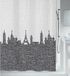 Spirella Douchegordijn Polyester met Anti-Schimmel Technologie - Waterdicht Douchegordijn voor de Badkamer - Zwart