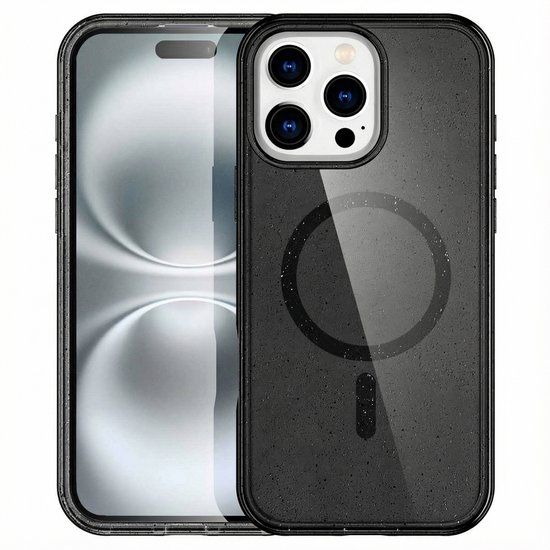 imoshion Sparkle Backcover met MagSafe voor de Apple iPhone 16 Pro - Glitter Zwart