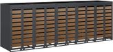 vidaXL - Poubelle - de - jardinage - pour - 3 - bacs - Acier - Anthracite