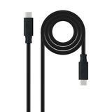Velocraze USB-kabel 3.2 Gen 2, 20 Gbit/s, 5 A, 4 K/60 Hz, USB-C/M naar USB-C/m, 3 m, zwart