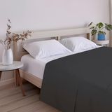 ECOMMERC3 Hoeslaken, extra zacht en comfortabel, voor bedden van 105 cm, zwart, gemaakt in Spanje, ademend, onderhoudsvriendelijk