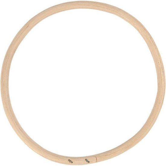 Bamboe Ring - Rond Frame - Naturel - Dia: 15,3 cm - Creotime