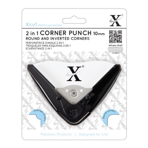 Xcut 10 mm 2-in-1 hoekpunch, zwart/wit