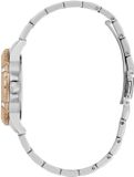 Guess Mist Multifunctioneel Horloge Zilverkleurig En Roségoudkleurig Kast Gemaakt Van 100% Roestvrij Staal En Een Band Van 100% Roestvrij Staal 35 GW0723L1, GW0723L2