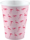 amscan RIETHMULLER - 8 Kartonnen bekers flamingo paradise 250 ml Hawaii thema