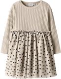 NAME IT Jurk tule Peyote1 Lange mouw Ronde hals Kort Biologisch katoen 122