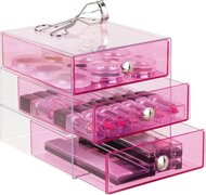 IDesign Drawers Make-Up Organizer met 3 laden, kunststof