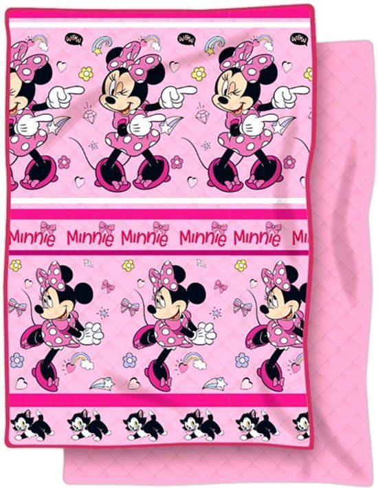 4KidsOnly Minnie Mouse Sprei / Quilt Roze Polyester Eenpersoons 150x250 cm