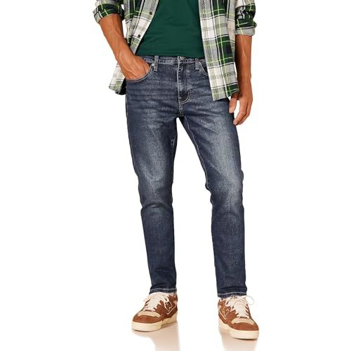 Amazon Essentials Men's Slim-Fit Jeans - Dark Wash - 32W / 32L