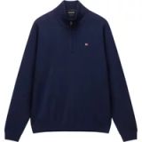 Napapijri Geborduurde Trui Met Halve Rits 3XL Blauw