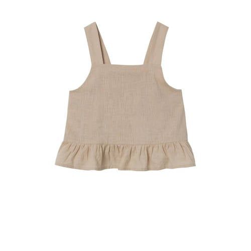 NAME IT KIDS top NKFFALINNEN beige