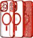 Techsuit Luxury Glitter Back Cover hoesje met MagSafe voor Apple iPhone 16 Pro Max - Rouge
