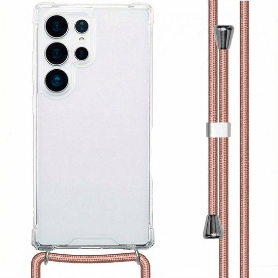 imoshion Hoesje - Geschikt voor Samsung Galaxy S25 Ultra - Backcover met koord - Rosé Goud