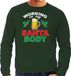Bellatio Decorations Foute kersttrui - Santa Body - heren - groen - kerstborrel - sweater L