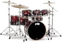 PDP Drums Concept Maple 7-Piece Shell Set - Red to Black Sparkle
