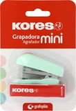Kores Mint Soft mini-nietmachine + 1000 nietjes 24/6, compatibel met 26/6, capaciteit 12 vellen papier 80 g, 6 x 4,5 x 3 cm, genietafstand 17 mm, ideaal als kantoormateriaal, perfect voor schoolmapjes