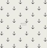 Esta Home behang ankers beige en zwart - 128873