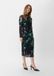 comma Jurk jade groen / donkerlila / zwart