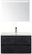 BES LED Dante Badmeubelset 80 cm - Black Oak - Keramische Wastafel Wit Cover met Sence Spiegel