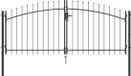 vidaXL Dubbele tuinpoort WOERDEN 299,5 x 199,5 cm Staal Gepoedercoat Grijs