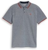 Tom Tailor Piqué poloshirt met logo-print - Maat XL - navy white two tone pique