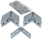 Benson Hoekankers - 48x stuks - stoelhoeken incl. schroeven - 25 x 14,5 mm - metaal - hoekverbinders