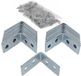 Benson Hoekankers - 48x stuks - stoelhoeken incl. schroeven - 25 x 14,5 mm - metaal - hoekverbinders
