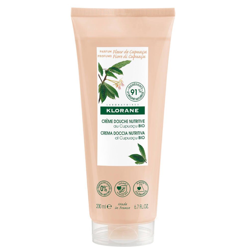 Klorane Fleur de Cupuaçu Nourishing Shower Cream with Organic Cupuaçu Butter - 200ml