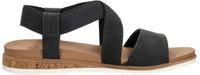 Skechers Bobs Desert Kiss Low Sandalen Plat - Zwart - Maat 36