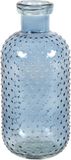 Countryfield Bloemenvaas Cactus Dots - blauw transparant - glas - 11 x 24 cm