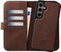 Rosso Elite Hoesje Geschikt voor Samsung Galaxy S24 | Compatibel met MagSafe | Book Case en Back Cover | Magnetisch Uitneembaar | Echt Leer Beschermhoes met Pasjeshouder | Bruin