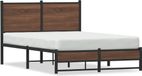 Maison Exclusive Lit en métal de qualité supérieure, finition imitation chêne, couleur marron, dimensions 120x200 cm, vendu sans matelas