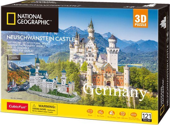 National Geographic 3D Puzzel Neuschwanstein Castle - 256 stukjes - Multicolor