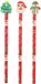 Koopman International B.V. Potlood met Gum Kerst, 3st.