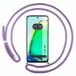 Tumundosmartphone Transparante beschermhoes voor Vivo Y28 4G, met koord, violet