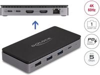 Delock USB Type-C™ Docking Station 4K - Dual HDMI MST / USB / Gibabit LAN / PD 3.0 85 W