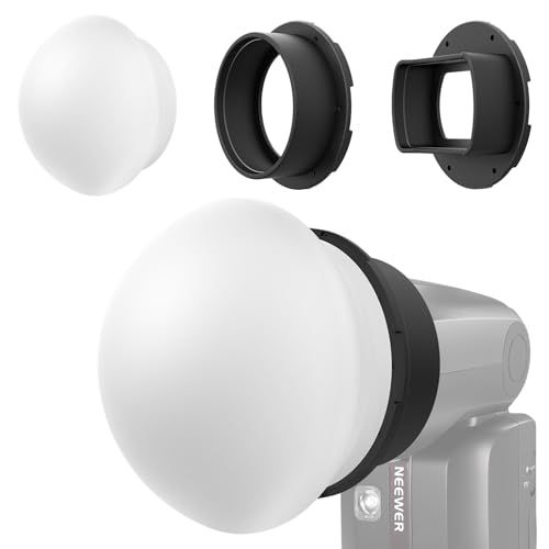 NEEWER Siliconen Flash Diffuser met twee magnetische adapterringen, lichtmodifier Shaper Softbox