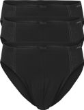 Schiesser Cotton Essentials supermini slips (3-pack) - Zwart