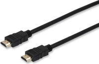 Equip 119374 HDMI-kabel HDMI Aansluitkabel HDMI-A-stekker 15.00 m Zwart Vergulde steekcontacten