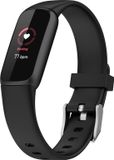 By Qubix Qubix - Compatible Fitbit Luxe bandje - Sportbandje met gesp - Maat: Small - Zwart